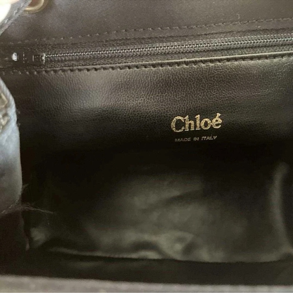 Chloe Black Women's Bag Mini Backpack Y2K - Picture 8 of 9